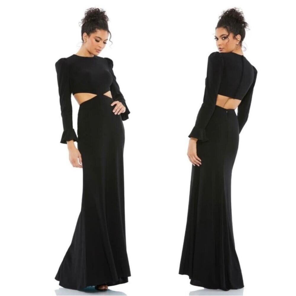 Mac Duggal Black Cutout Evening Dress
